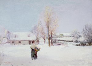 雪の中を歩く 作： Walter McAdam